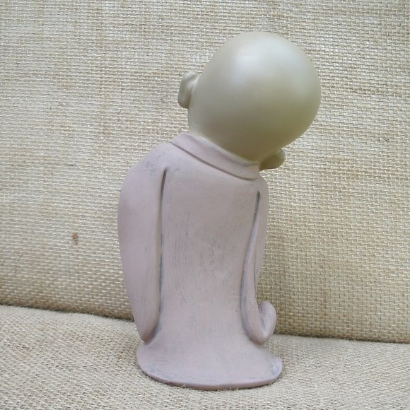 Standing Buddhist Monk Resin Figurine - Picture 5 of 16